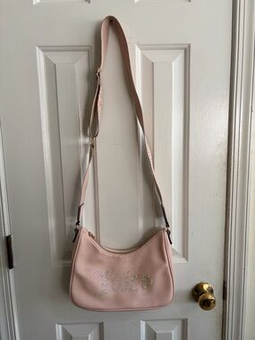 Juicy Couture Light Pink Rhinestone Logo Shoulder Bag